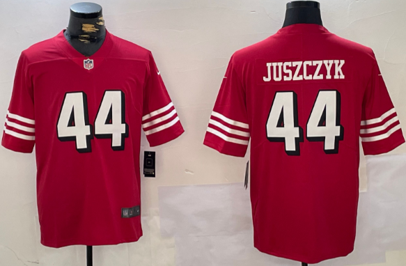 Men San Francisco 49ers 44 Juszczyk Red Nike Vapor Untouchable Limited 2021 NFL Jersey