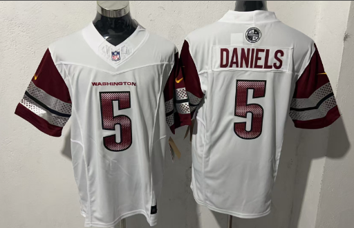 Men's Washington Commanders Jayden Daniels Nike White stitched Jersey