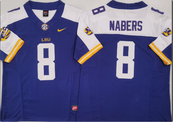 Men's Malik Nabers LSU Tigers Nike Player Jersey