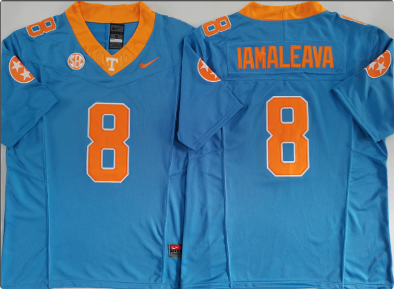 men's Tennessee Volunteers GRAY #8 IAMALEAVA stitched jersey