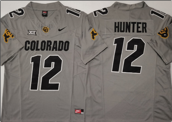 Men’s Colorado Buffaloes #12 Travis Hunter College Football Jersey