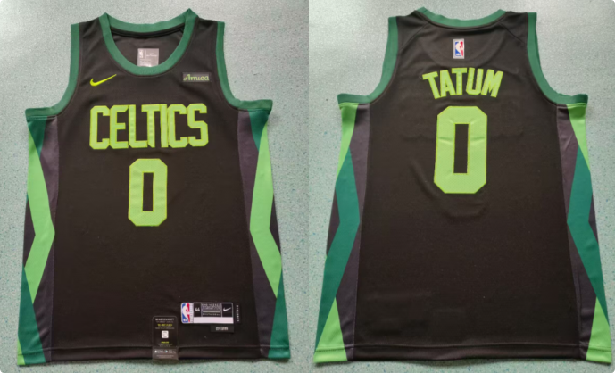 New Men's Boston Celtics #0 Jayson Tatum  Stitched Baseball Jersey