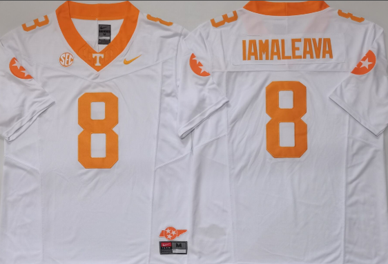 men's Tennessee Volunteers GRAY #8 IAMALEAVA stitched jersey