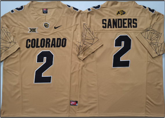 Men’s Colorado Buffaloes #2 Shadeur Sanders College Football Jersey