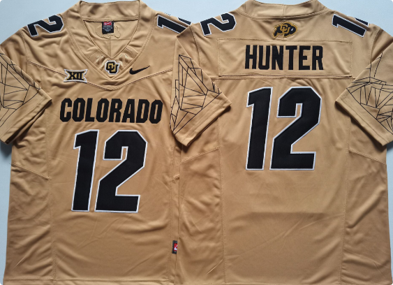 Men’s Colorado Buffaloes #12 Travis Hunter College Football Jersey