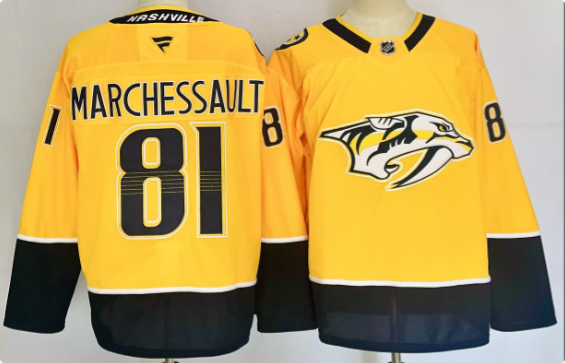 Men's Nashville Predators Jonathan Marchessault Fanatics Gold Home Premier Breakaway Player Jersey