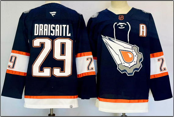 Leon Draisaitl Edmonton Oilers  fanatics Blue Men's stitched Jersey