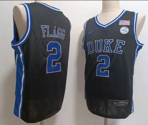 Men's Duke  Devils #2 Cooper Flagg black College Basketball Jersey