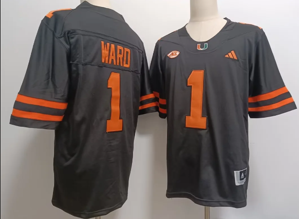 men's Miami Football stitched Jersey #1 CAM WARD