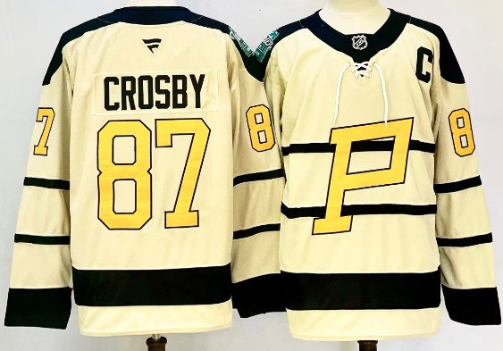 Men's Pittsburgh Penguins #87 Sidney Crosby  2024-25  Stitched Hockey Jersey