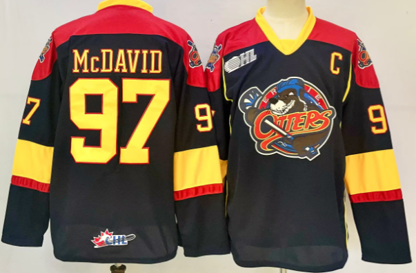 CHL Erie Otters 97 Connor McDavid Black Men Jersey