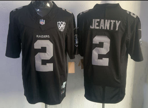 Men's Las Vegas Raiders #2 Ashton Jeanty Stitched Football Jerseys