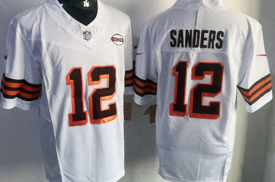 Men's Cleveland Browns #12 Shedeur Sanders   Stitched Jersey