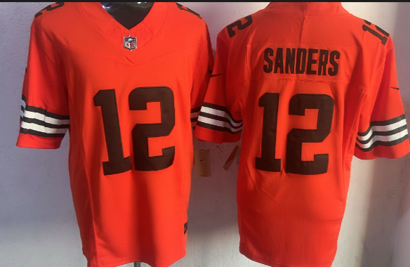 Men's Cleveland Browns #12 Shedeur Sanders   Stitched Jersey
