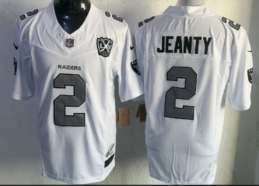 Men's Las Vegas Raiders #2 Ashton Jeanty Stitched Football Jerseys