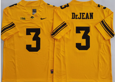 Men's Iowa Hawkeyes #3 Cooper DeJean   Stitched Jersey