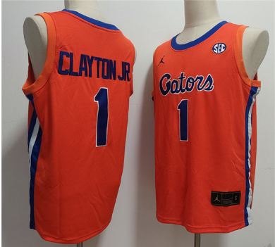 Men's Florida Gators #1 Walter Clayton Jr. Orange Stitched Basketball Jersey
