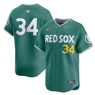 Men's Boston Red Sox #34 David Ortiz Green 2025 City Connect Limited Stitched Baseball Jersey
