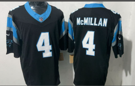 Men's Carolina Panthers #4 Tetairoa McMillan   Stitched Jersey
