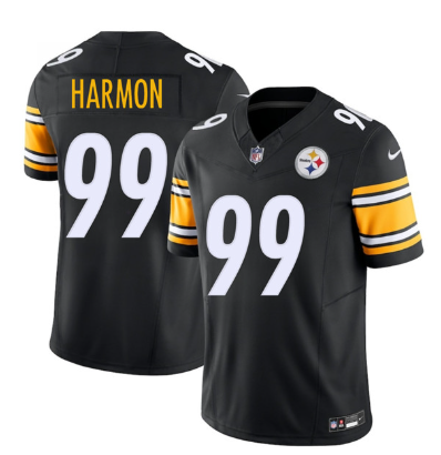 Men's Pittsburgh Steelers #99 Derrick Harmon Black 2025  Football Stitched Jersey