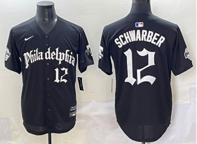 Men's Philadelphia Phillies #12 Kyle Schwarber   Stitched Jersey