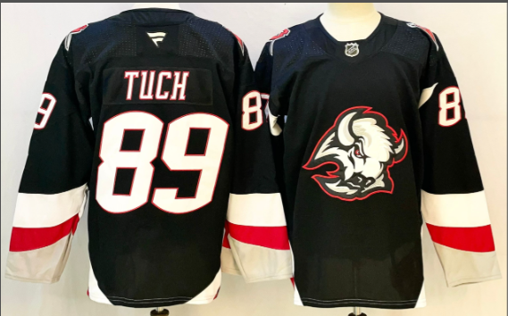 Men's Buffalo Sabres #89 Alex Tuch 2022-23 Black Stitched Jersey