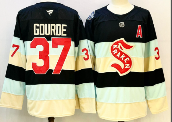 Men's Yanni Gourde Seattle Kraken Fanatics Branded 2024 NHL Winter Classic Breakaway Player Jersey - Deep Sea Blue