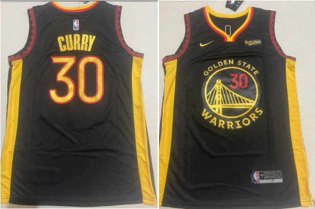 Golden State Warriors Stephen Curry Men's Black Jersey