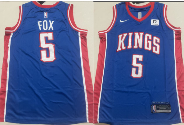 Men Sacramento Kings De'Aaron Fox Stitched Jersey
