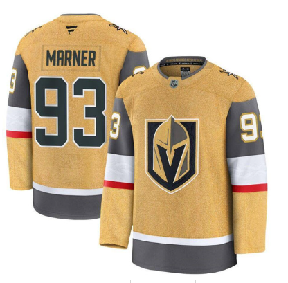 Men's Vegas Golden Knights #93 Mitchell Marner Gold 2024-25 Home Stitched Hockey Jersey