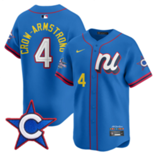 Men's National League #4 Pete Crow-Armstrong Blue 2025 All-Star Edition Limited Stitched Baseball Jersey
