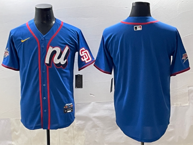 Men's National League San Diego Padres Blank Blue 2025 All-Star Edition Limited Stitched Baseball Jersey