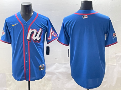 Men's National League Atlanta Braves Blank Blue 2025 All-Star Edition Limited Stitched Baseball Jersey
