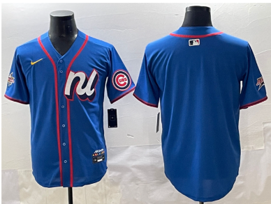 Men's National League Chicago Cubs Blank Blue 2025 All-Star Edition Limited Stitched Baseball Jersey