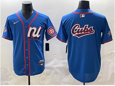 Men's National League Chicago Cubs Team Big Logo Blue 2025 All-Star Edition Limited Stitched Baseball Jersey
