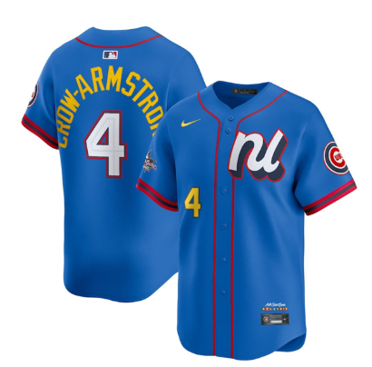 Men's National League #4 Pete Crow-Armstrong Blue 2025 All-Star Edition Limited Stitched Baseball Jersey