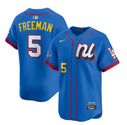 Men's National League #5 Freddie Freeman Blue 2025 All-Star Edition Limited Stitched Baseball Jersey