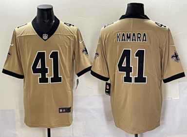Men's New Orleans Saints #41 Alvin Kamara Gold Alternate Vapor Limited Football Stitched Jersey