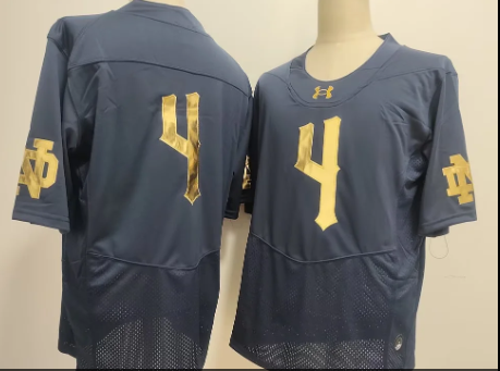 Men's Notre Dame Fighting Irish #4 Jeremiyah Love   Stitched Jersey