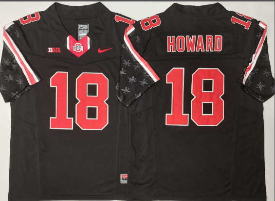 Men's Ohio State Buckeyes #18 Will Howard Black 2025 F.U.S.E. Limited Stitched Jersey