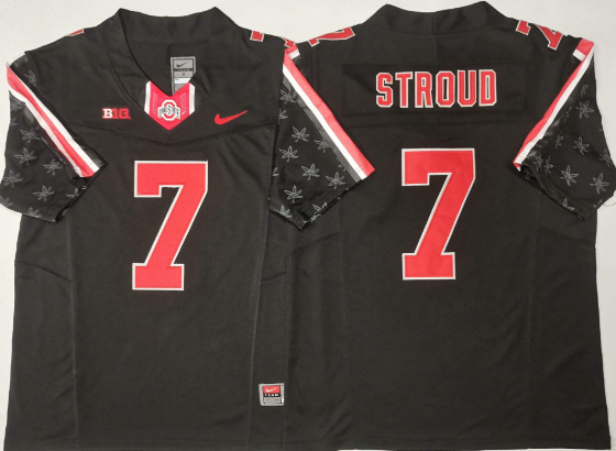 Men's Ohio State Buckeyes #7 C.J. Stroud Black 2025 F.U.S.E. Limited Stitched Jersey