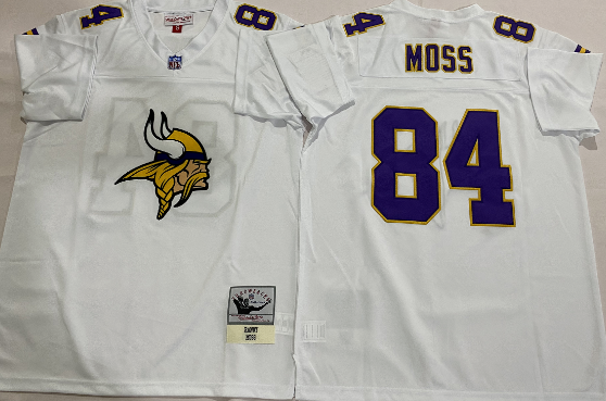 Men's Minnesota Vikings #84 Randy Moss  Throwback Football Stitched Jersey