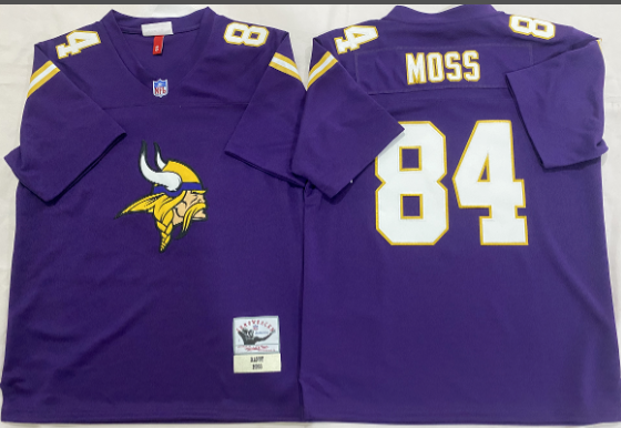Men's Minnesota Vikings #84 Randy Moss  Throwback Football Stitched Jersey
