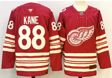 Men's Detroit Red Wings #88 Patrick Kane Red 2025-26 Centennial Premium Stitched Hockey Jersey Men's Detroit Red Wings #88 Patrick Kane Red 2025-26 Centennial Premium Stitched Hockey Jersey