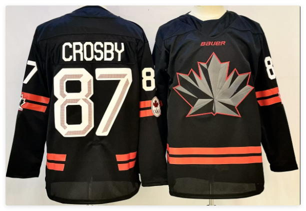 Men's Canada Hockey #87 Sidney Crosby Black Stitched Jersey Men's Canada Hockey #87 Sidney Crosby Black Stitched Jersey