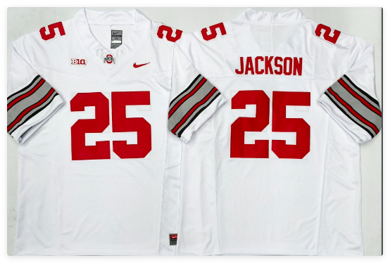 Ohio State Buckeyes Red #25 JACKSON stitched men jersey Ohio State Buckeyes Red #25 JACKSON stitched men jersey