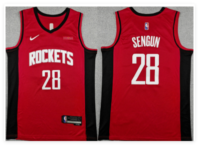 Men's Houston Rockets #28 Alperen Sengun Red Icon Edition Stitched Jersey