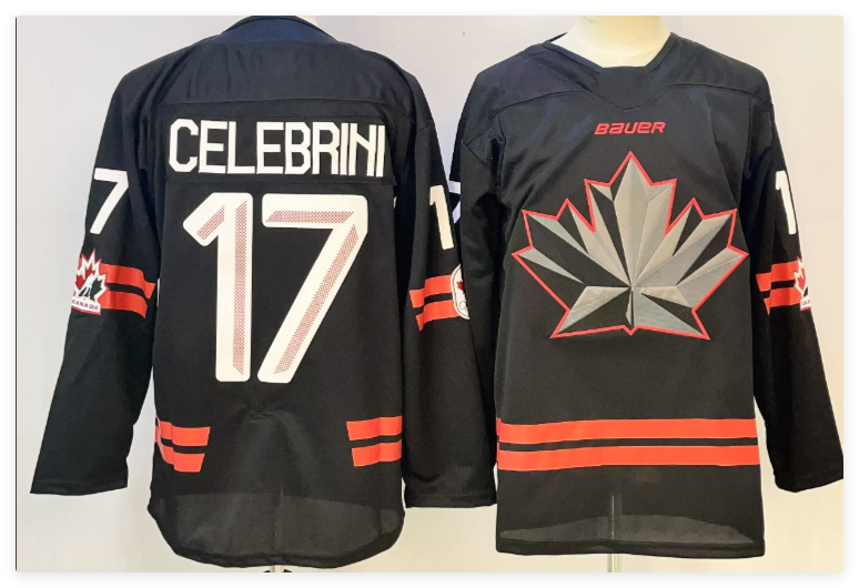 Men's Canada Hockey #17 Macklin Celebrini Stitched Jersey Men's Canada Hockey #17 Macklin Celebrini Stitched Jersey