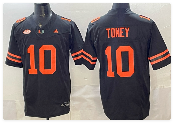 Toney #10 Hurricanes 2026 Cotton Bowl MEN Stitched Jersey