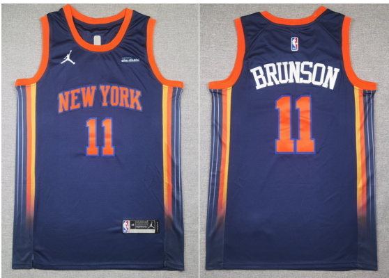 Jalen Brunson 11 Men's New York Knicks Stitched Jersey